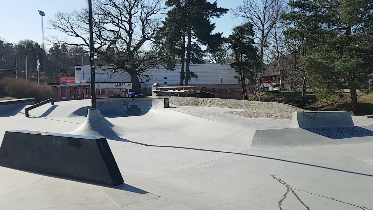 Green Screen Background and concrete skateboard parkChroma Key Backgrounds 4k