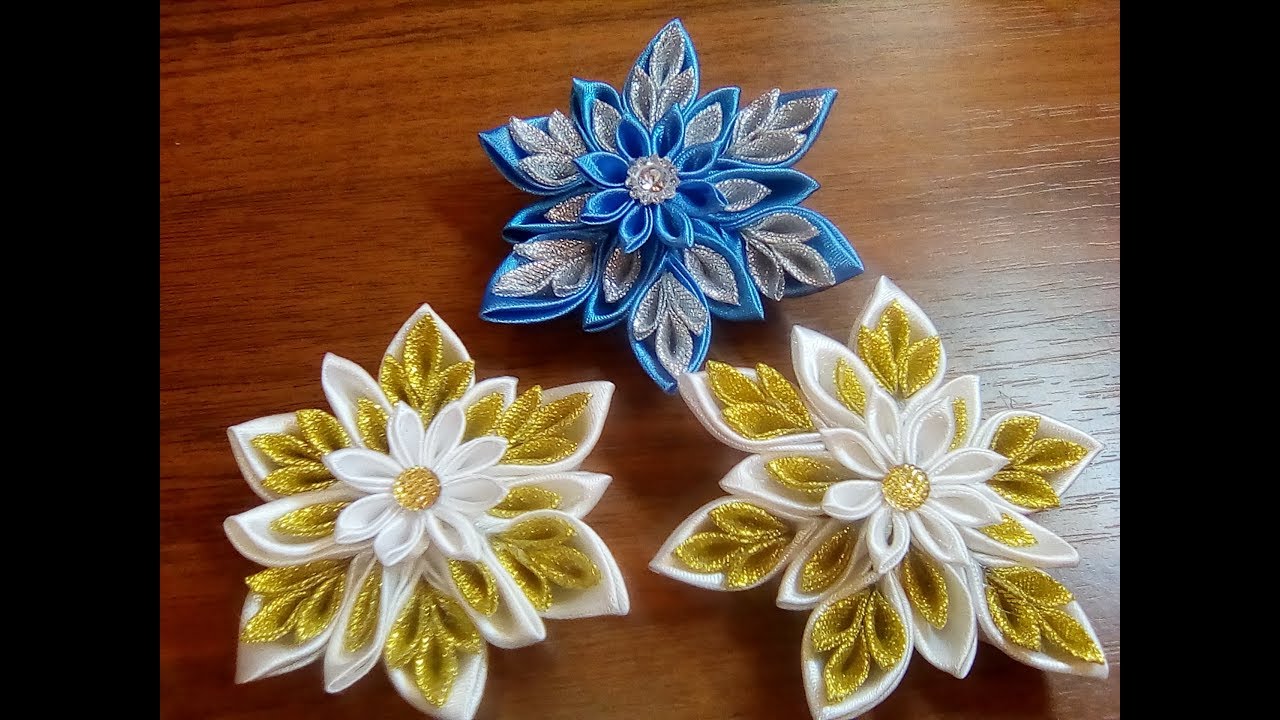 Снежинки канзаши МК