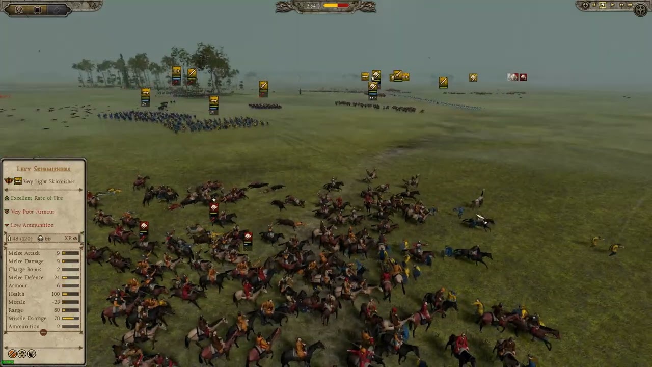 Total War Attila Поле дождь кони