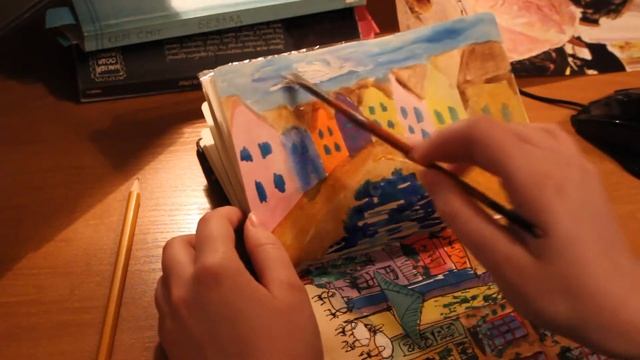 Sketchbook ideas  Идеи для скетчбука  Landscape painting