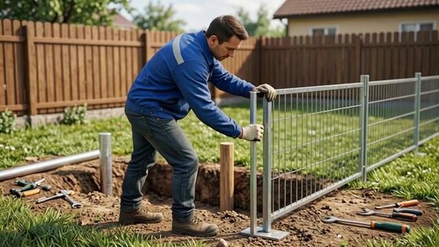 Видеоинструкция по созданию заборной ленты для сетки рабицы