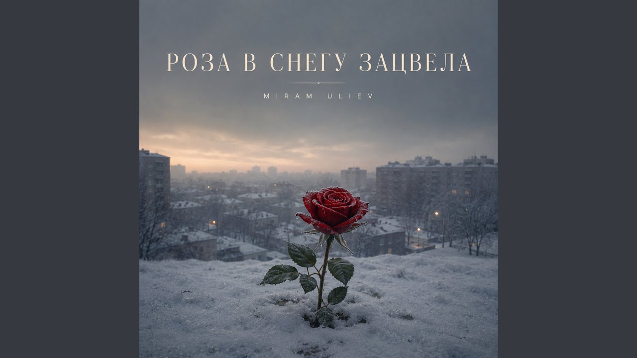 Роза в снегу зацвела