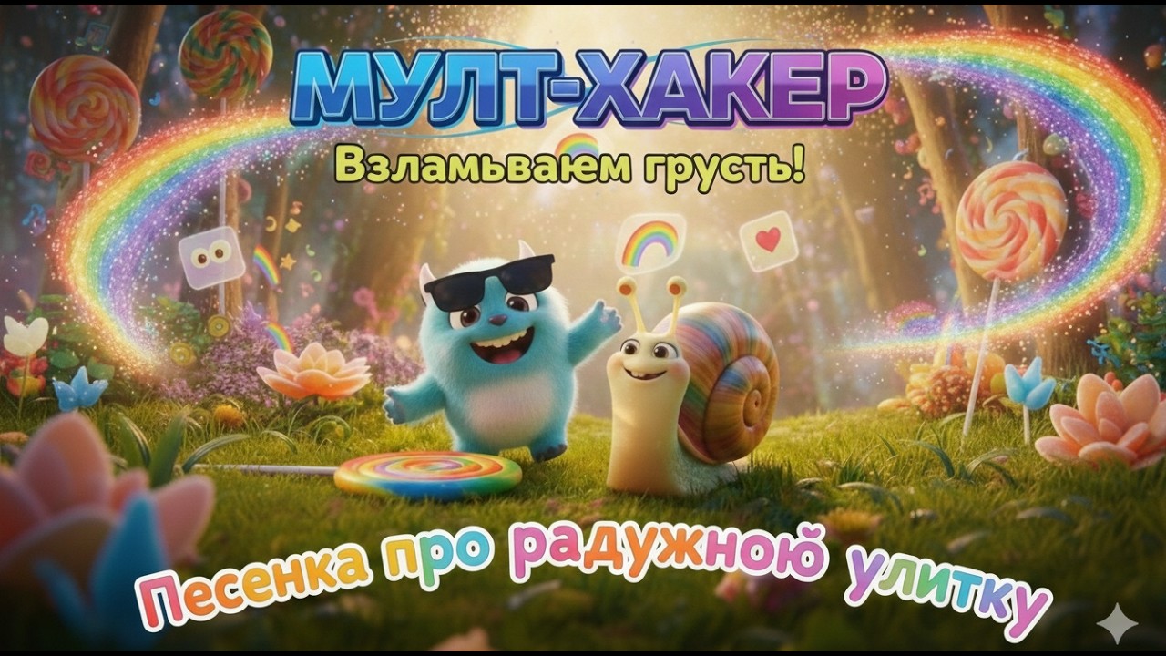 МУЛЬТ ХАКЕР Взламываем грусть!  Песенка про радужную улитку