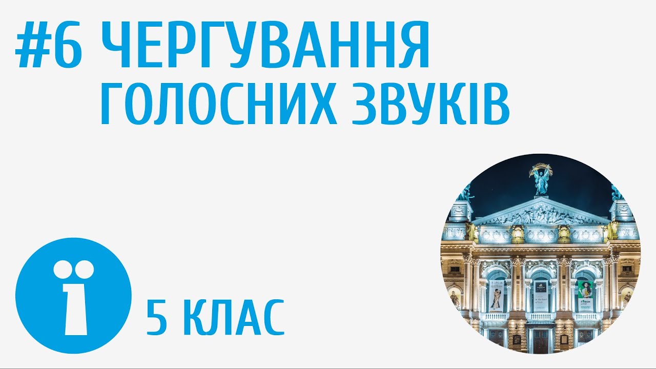 Чергування голосних звуків 6  Вимова голосних і приголосних звуків та позначення їх