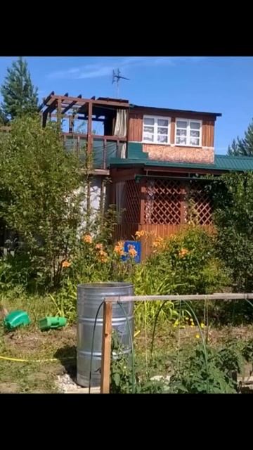 Дом из контейнера. Финал строительства. #дом #контейнер #сад #shorts