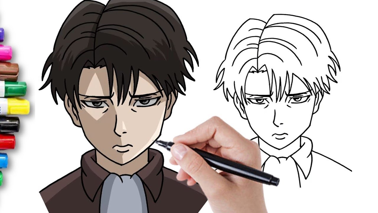 How To Draw Cute LEVI ACKERMAN ATTACK ON TITAN Anime Tutorial
