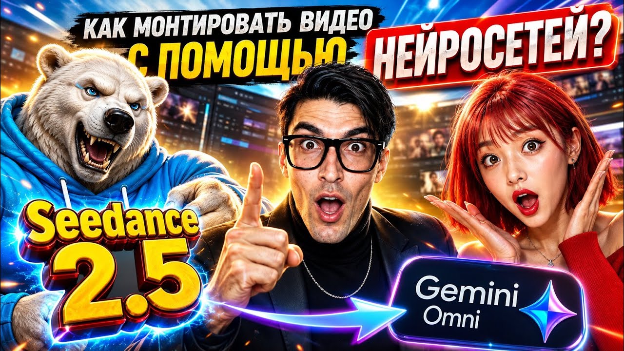 Крутой дешевый сервис для монтажа видео с помощью нейросетей!