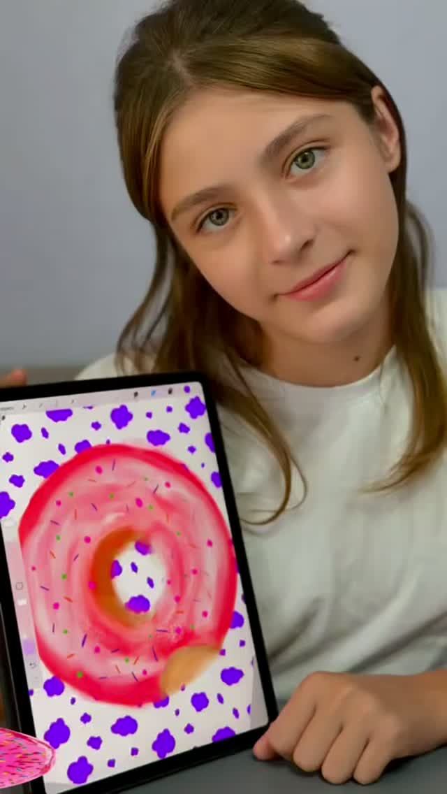 Рисование на планшете пончик рисование напланшете арт procreate