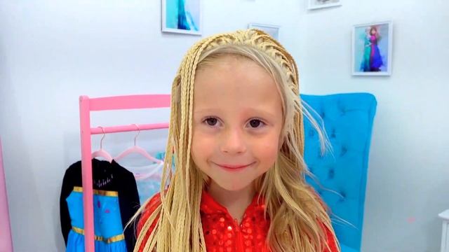 Настя и папа играют в переодевание! Видео для детей