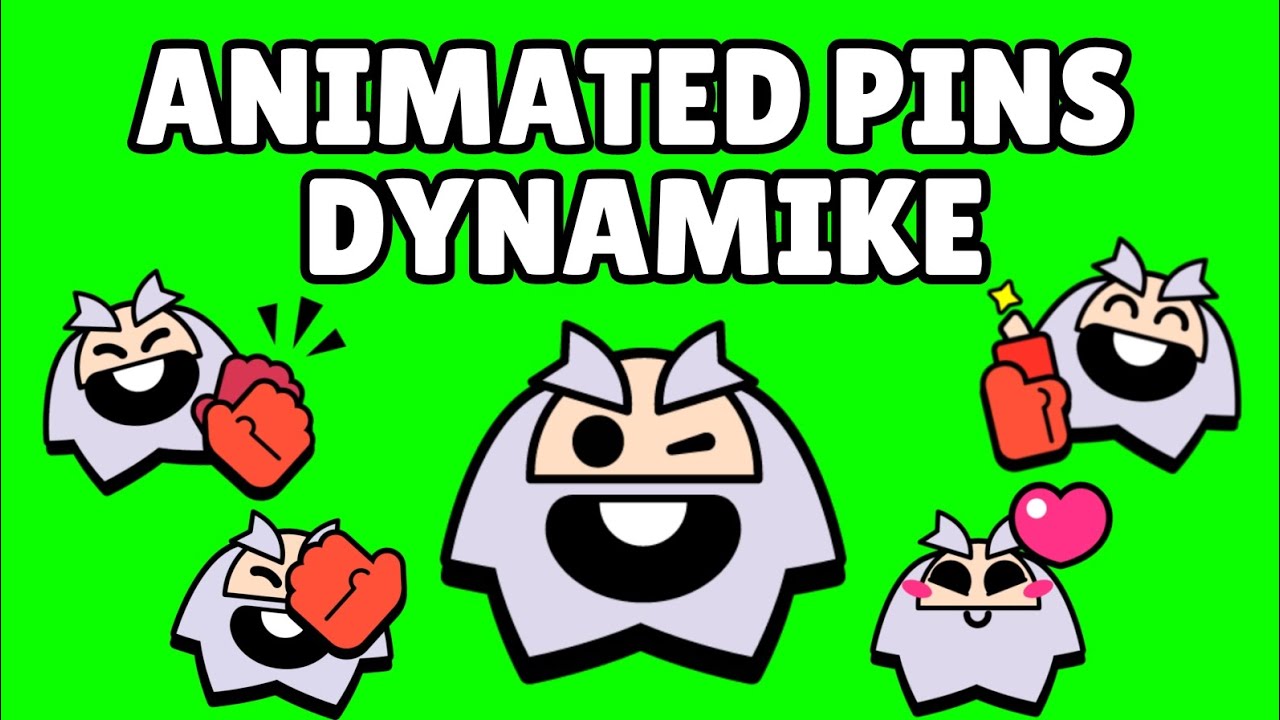 Dynamike Pins Animated  Brawl Stars  Green Screen