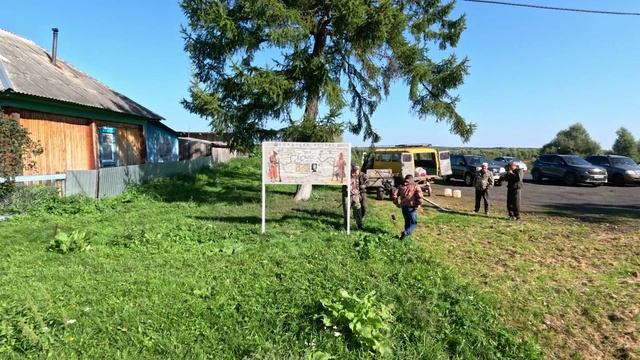 Установка на месте Ишимского острога знака туристической навигации и информационного стенда.