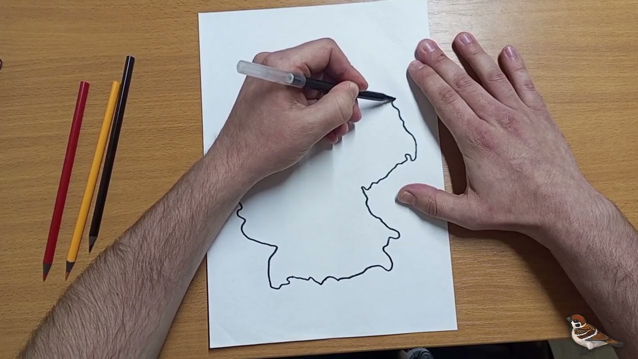 Контурная карта Флаг Германии