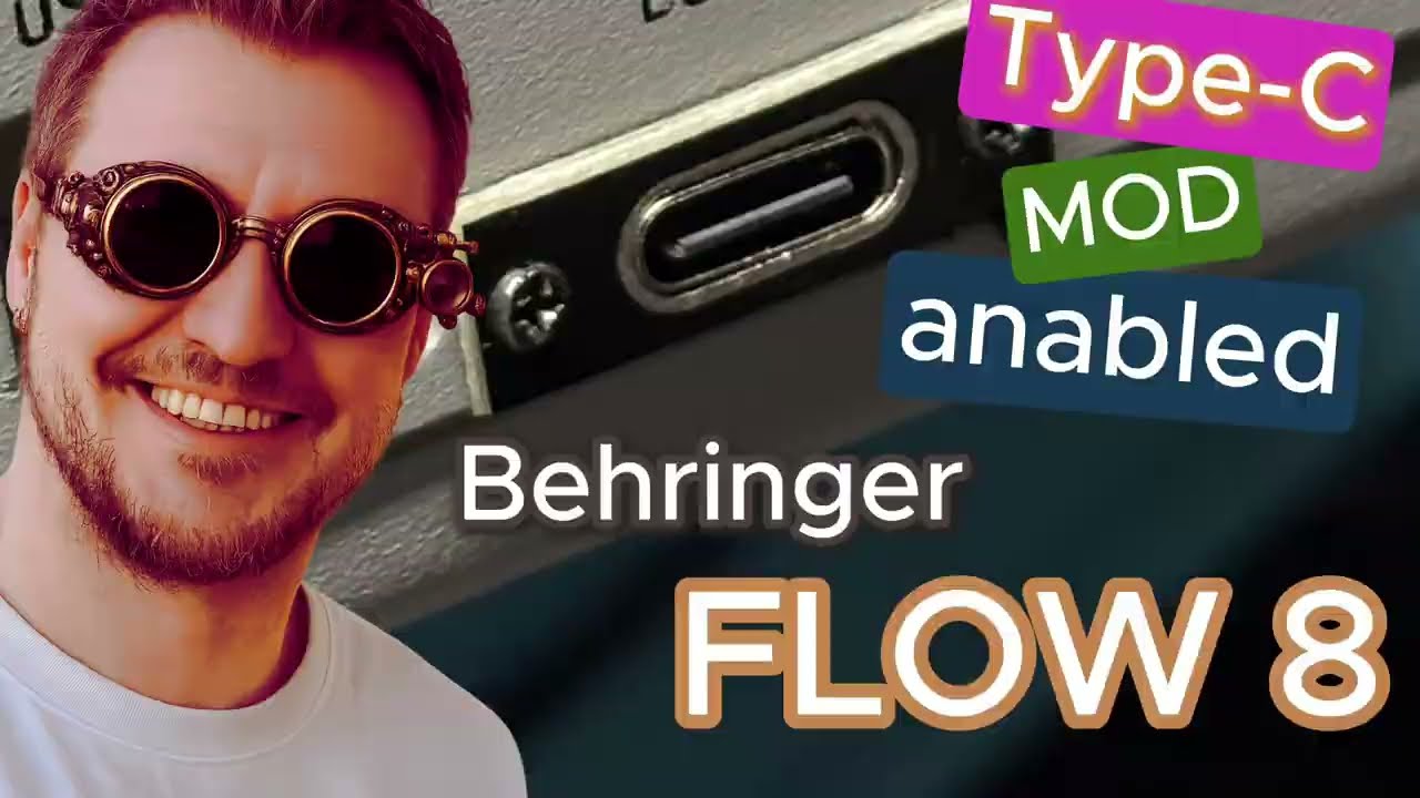 Behringer FLOW 8 Type-C MODE модернизация разъёма питания