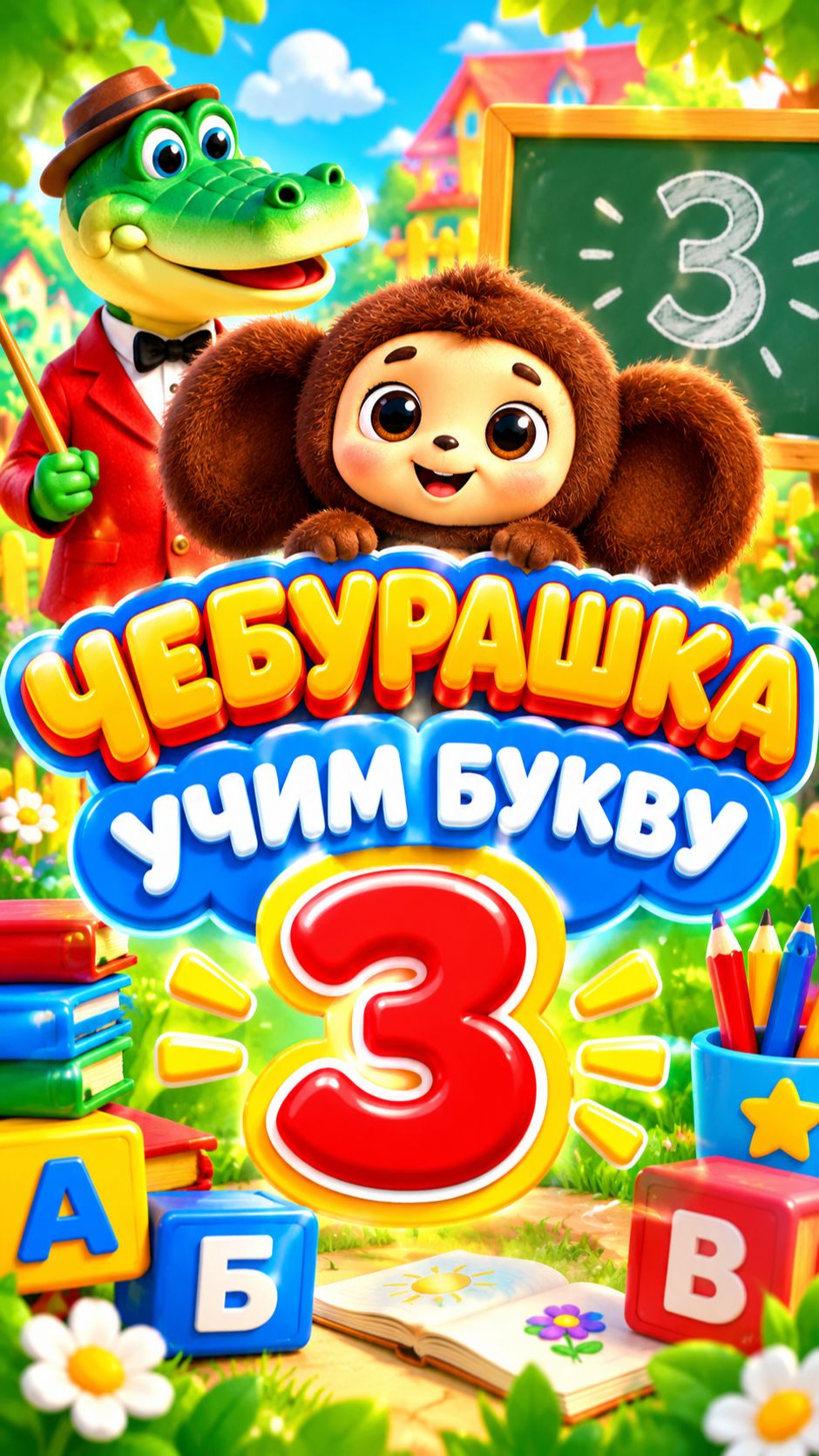 ЧЕБУРАШКА 🐰 УЧИТ БУКВУ З! 🔤 ГЕНА | #Shorts