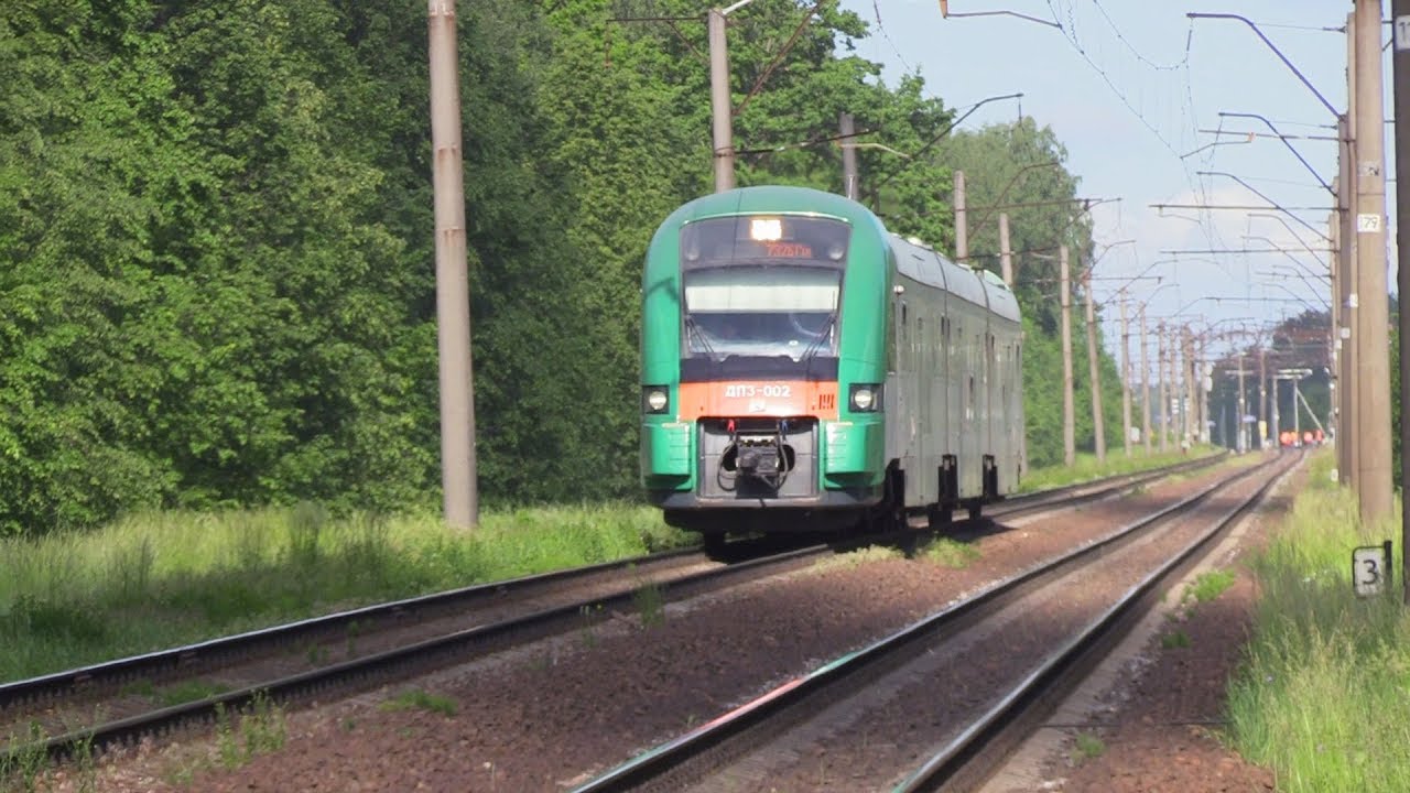Дизель-поезд ДП3-003 на о.п. Пралески  DP3-003 DMU at Praleski stop