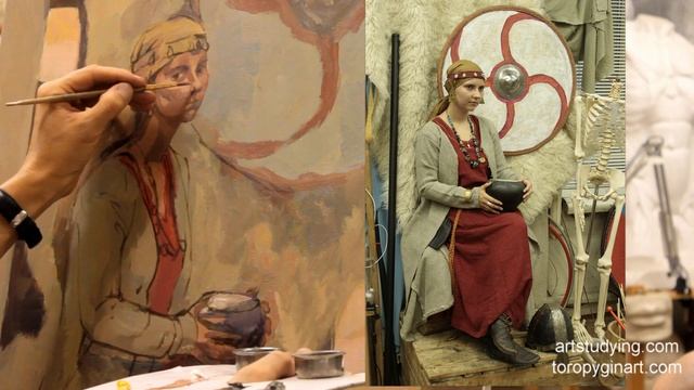 Женская одетая фигура. обучение живописи фигура 117 серия