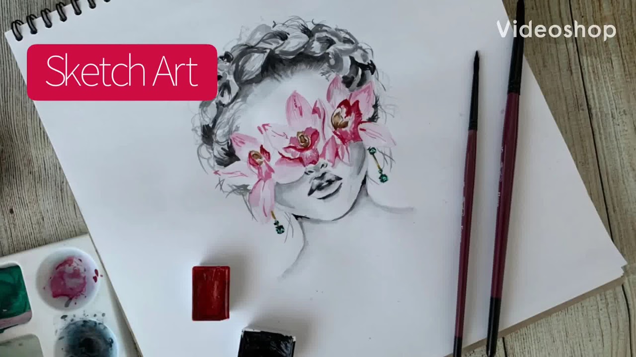 Orchid Girl Pop Art/ Рисуем в стиле Поп Арт
