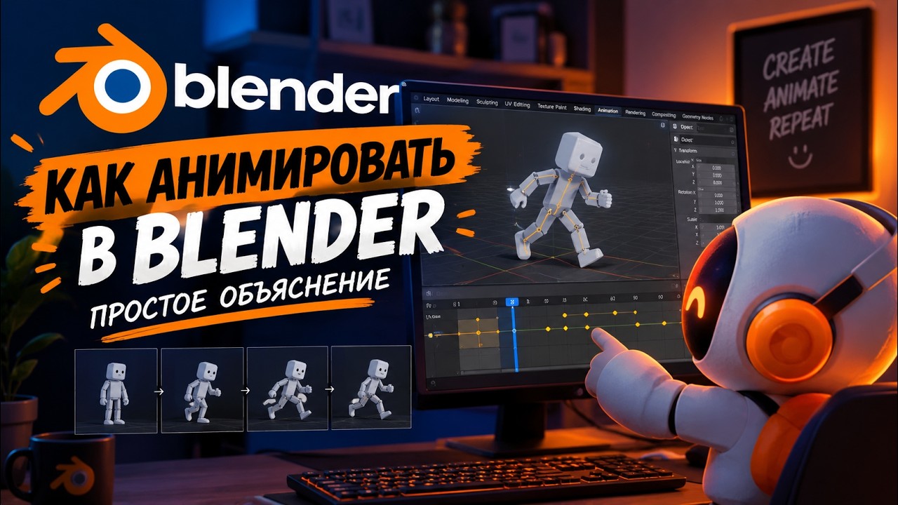 🔥 Как анимировать в Blender и экспортировать в Roblox Studio