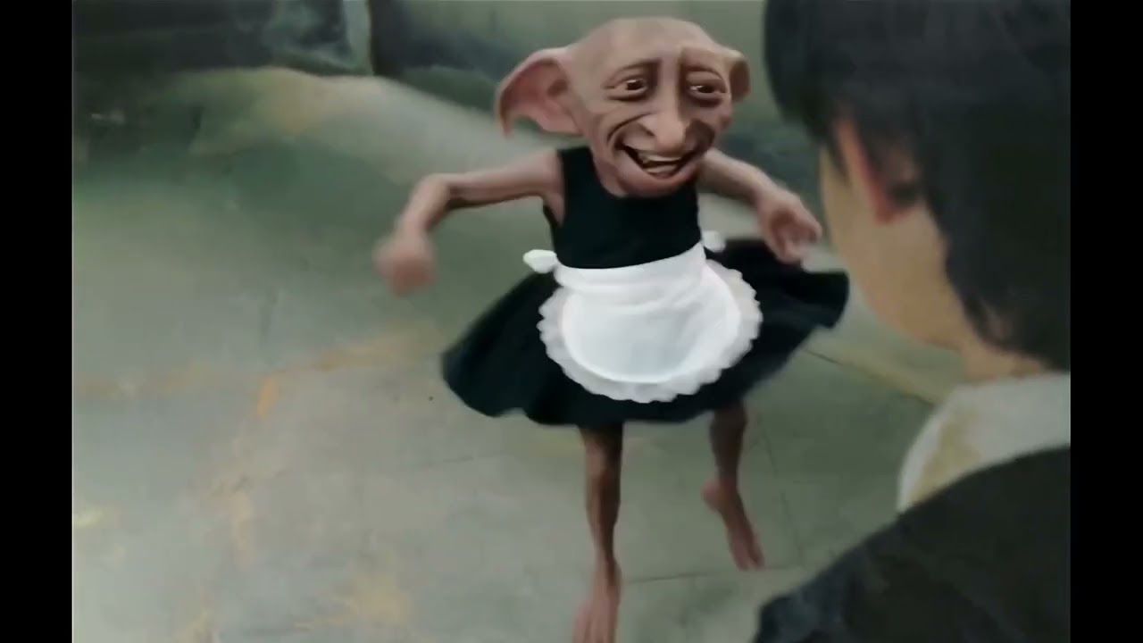 Dobby is free! dance Dobby in a maid outfit Танец Добби в платье горничной