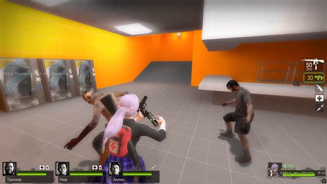 Left 4 Dead 2 - orange gray box 3. map 4. 45. высокое здание. часть 4.