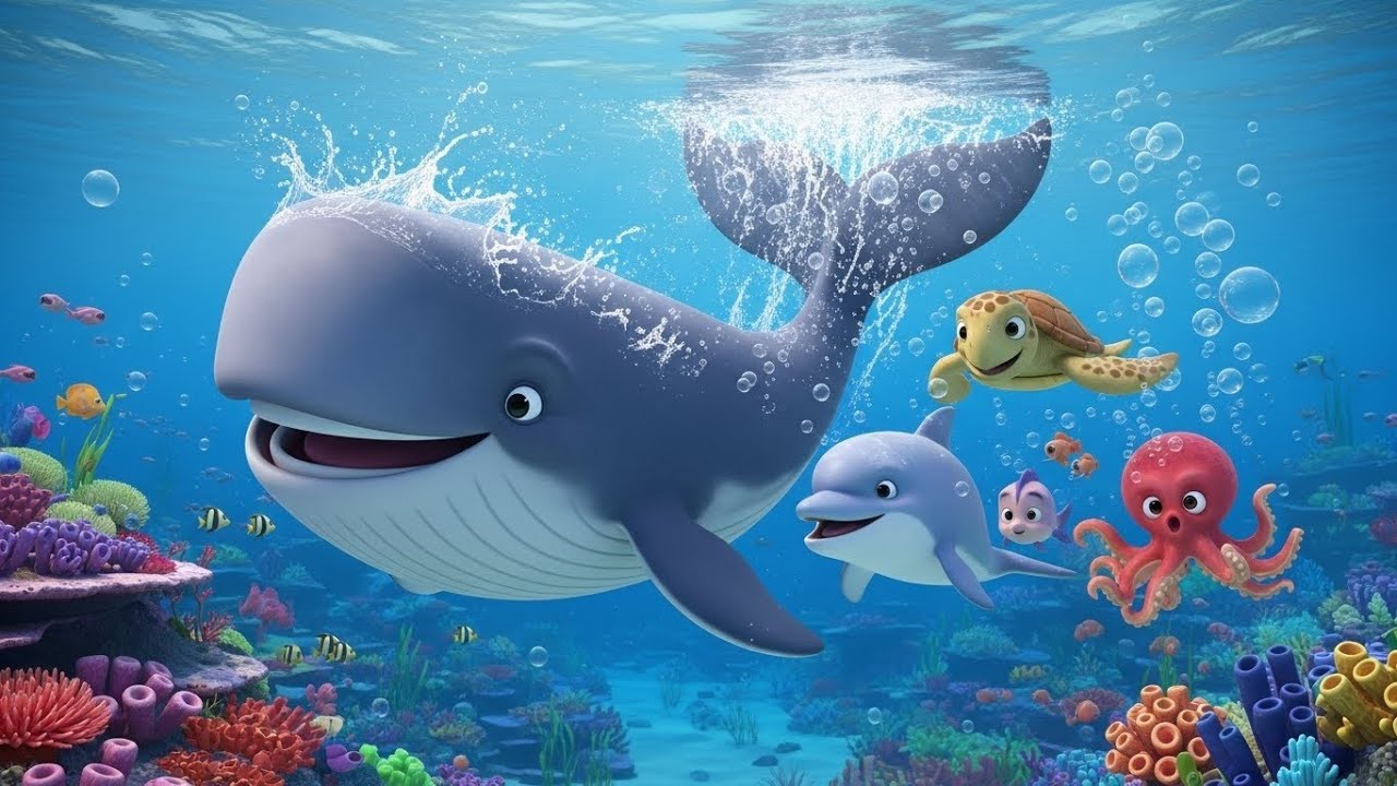 Буги кит и дыхание 🐋🎵 | мультфильм для детей | Веселая анимация и рифмы