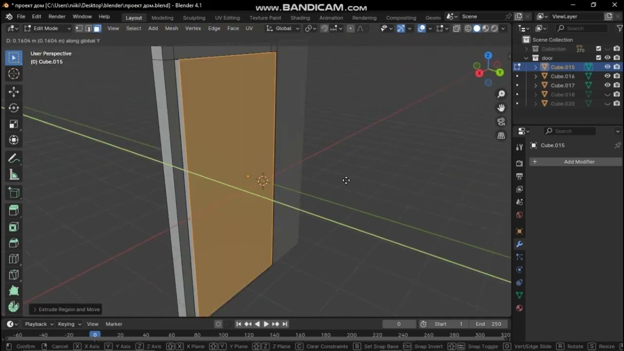 Blender. Проекция дома. Часть 29.shrots