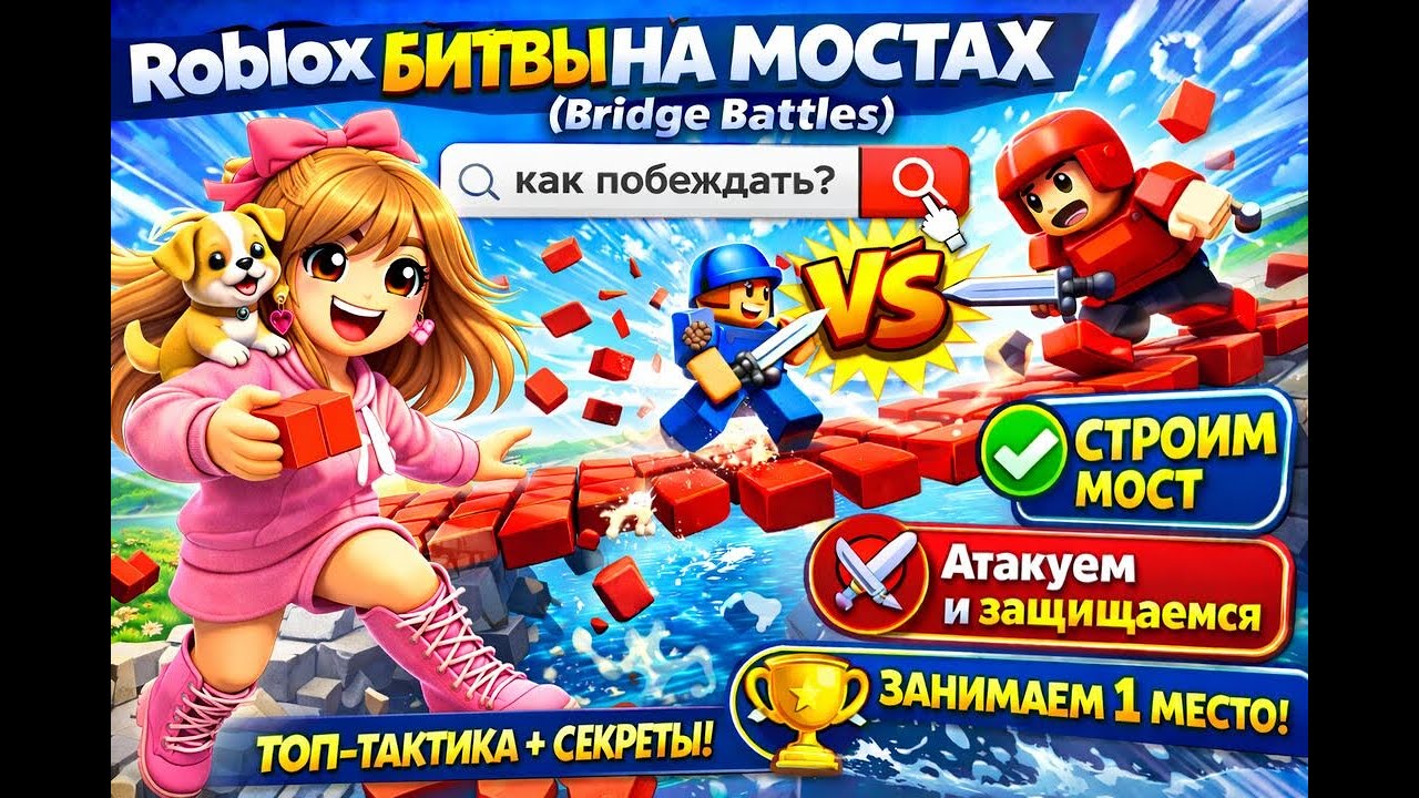 БИТВЫ НА МОСТАХ Roblox Bridge Battles  КАК ПОБЕЖДАТЬ? ТОП тактика  быстрый мост  Kittik