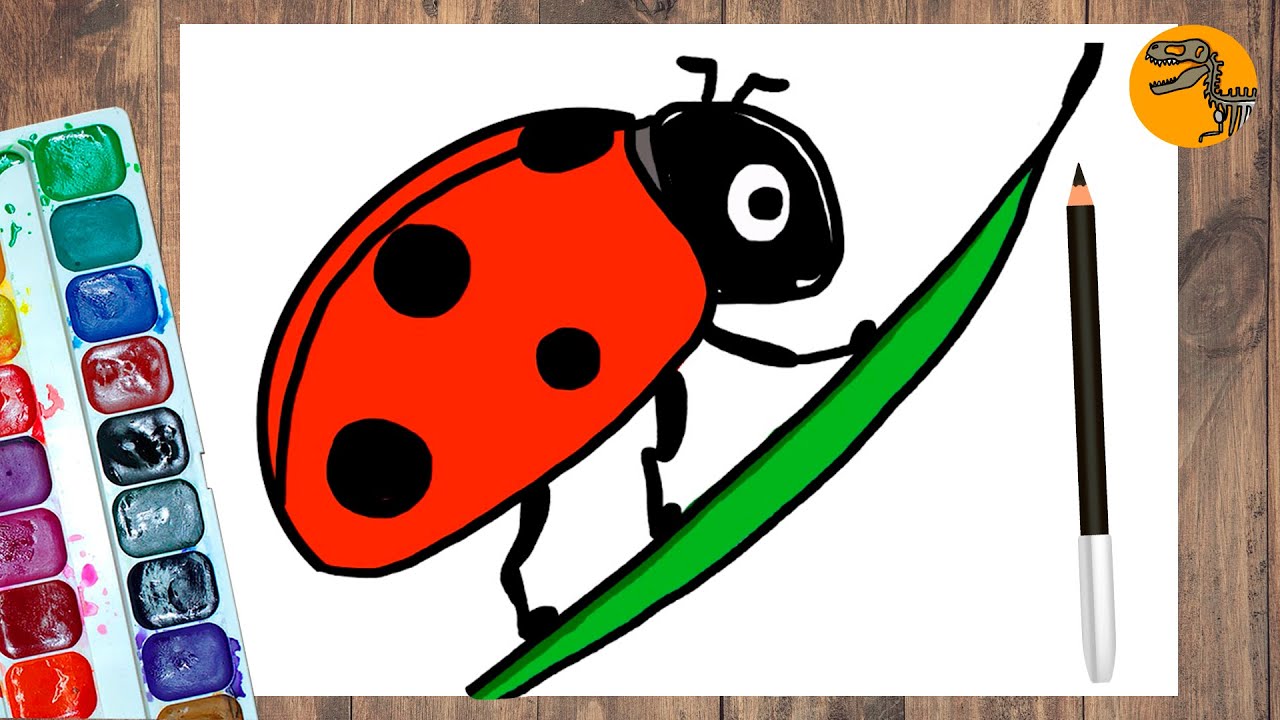 How To Draw A Cute Ladybug Easy // Ladybird Drawing