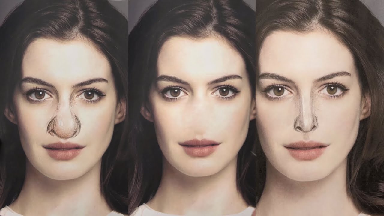 Рисую нос Энн Хэтуэй. Как нарисовать нос?