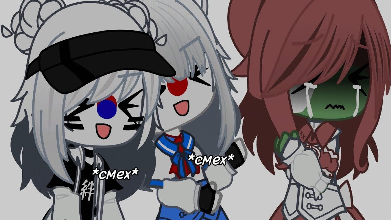 Meme: новенькая в школе. Южная Корея Япония Беларусь.  countryhumans.