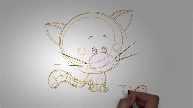 КАК НАРИСОВАТЬ КОШКУ поэтапно
