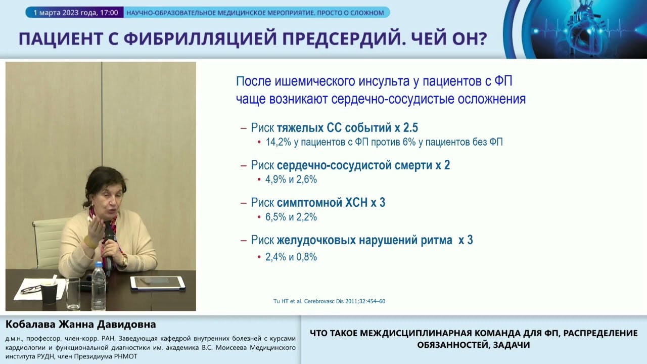 Вебинар Пациент с фибрилляцией предсердий - чей он? 01 марта 2023