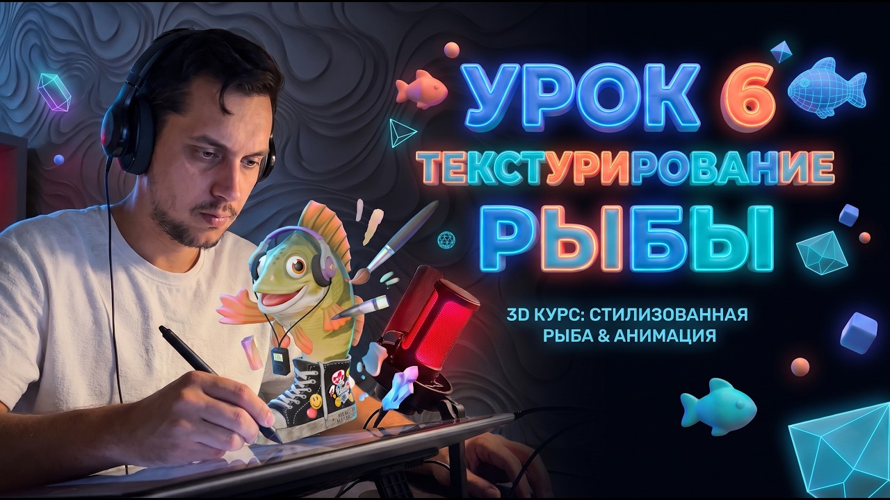 Курс персонаж Окуняра в blender  Урок 6 - Текстурирование в фотошоп