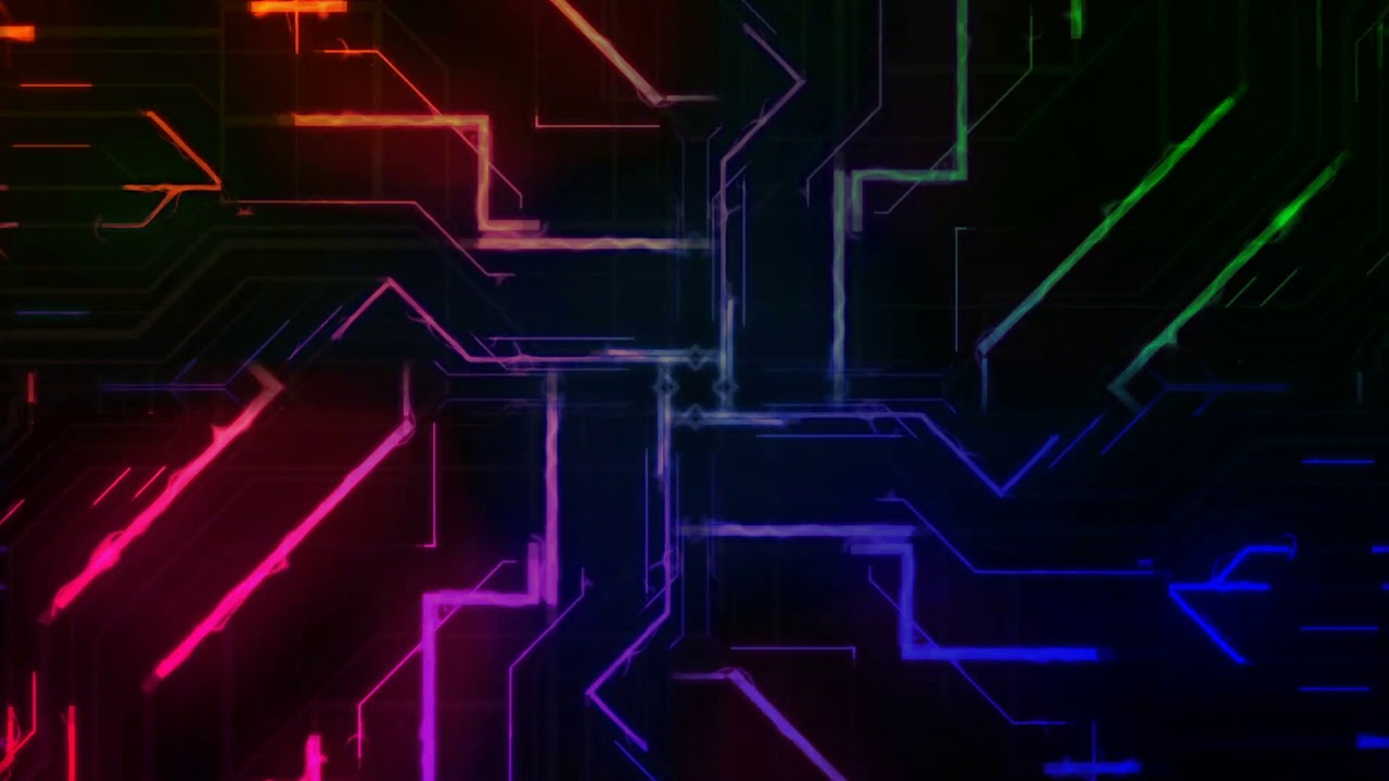 Задний фон Неон абстракция - Abstract Neon Background Animation