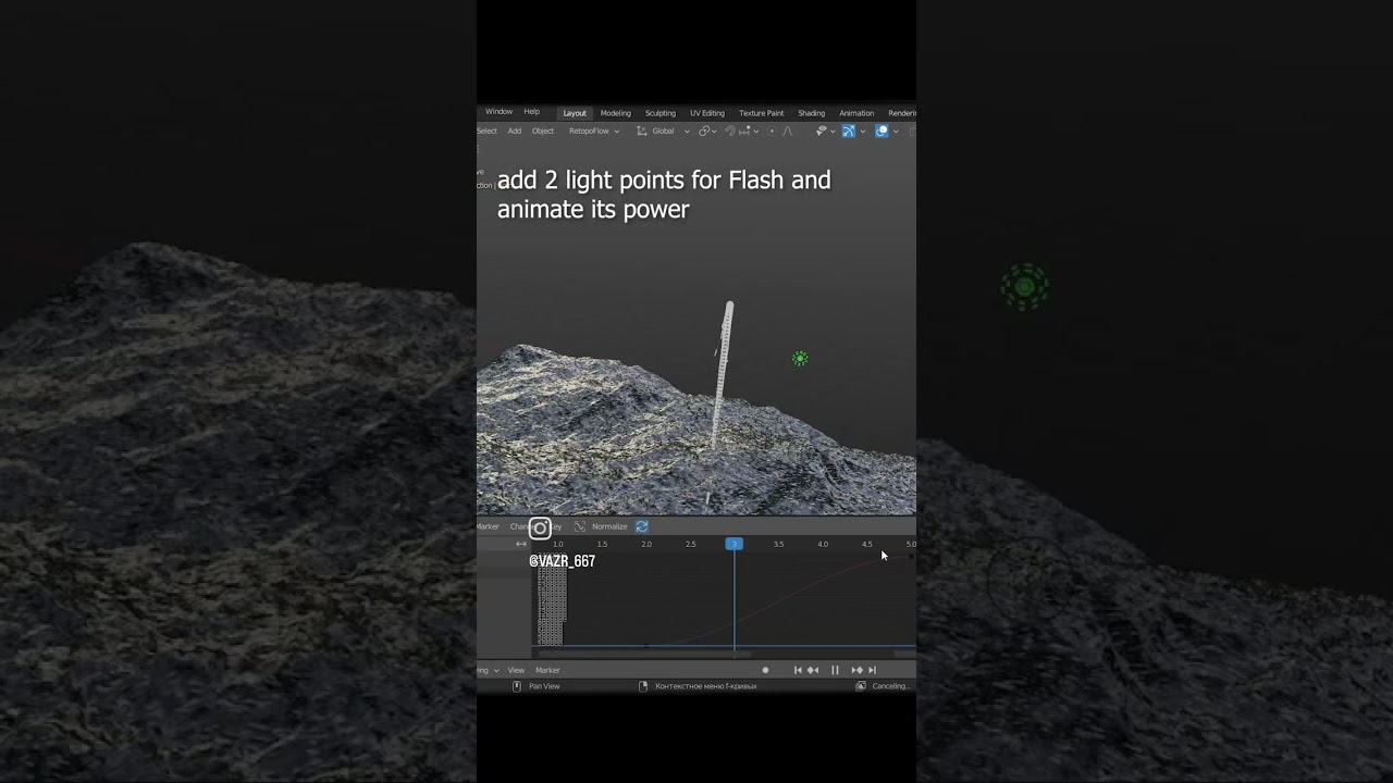 Как сделать бушующий океан и грозу в Blender за 1 минуту