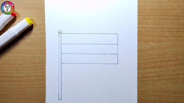 How To Draw German Flag | How To Draw National Flag Of Germany | Germany Flag Drawing