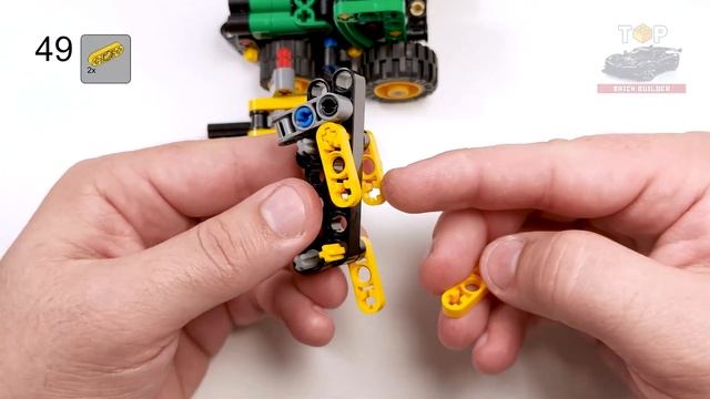 LEGO Technic John Deere 8R с плугом и пресс-подборщиком MOC 42218  альтернативная сборка для комб