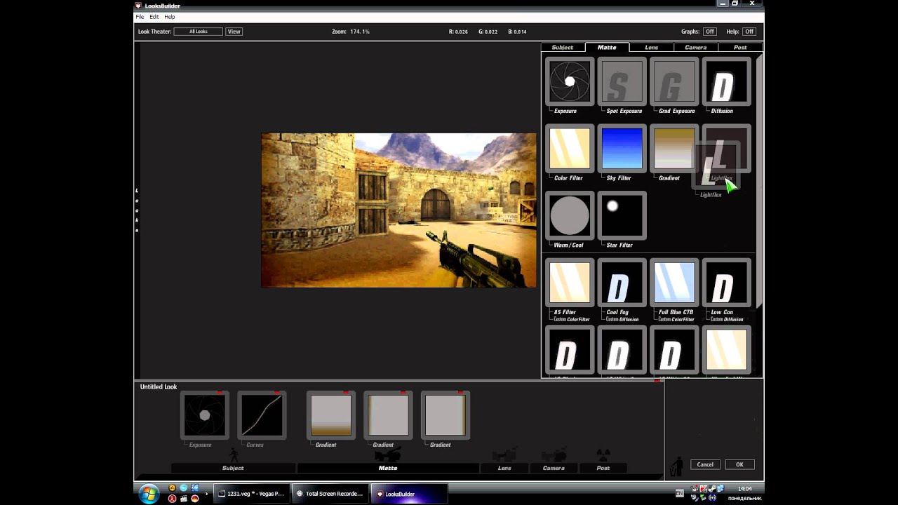 Tutorial Sony VegasЦветокоррекция maguc bullet looks de_dust2