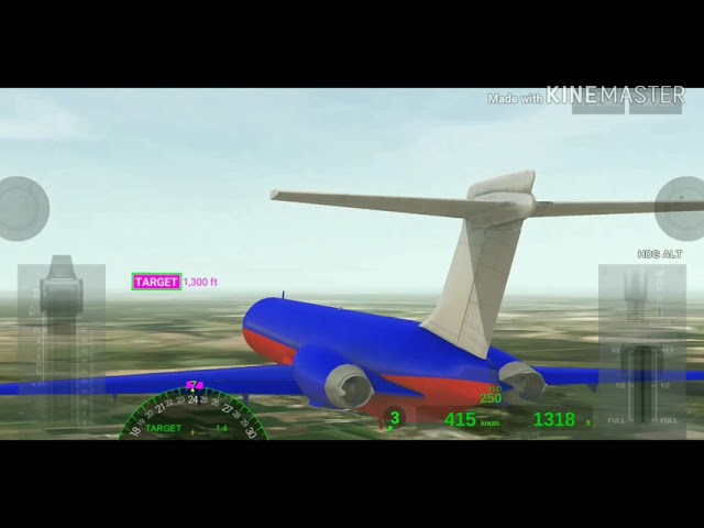 Полный взлет простая посадка на Boeing MD-80