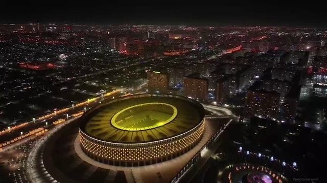новогодняя ночь 2024-25. Краснодар с высоты птичьего полета