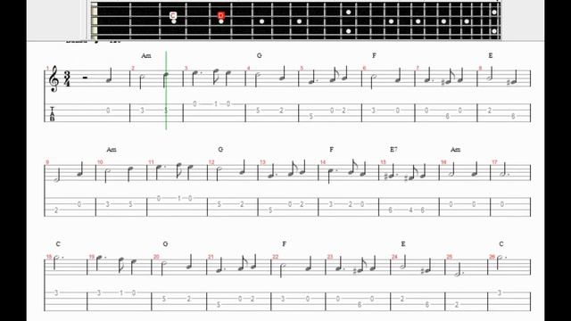 Greensleeves Violin Tabs