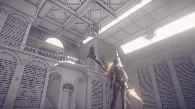Nier: Automata A2 WHITE LIBRARY 1 HOUR AMBIENCE 2017 GAME A-RPG