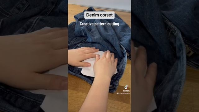 Creative Pattern Cutting Of Upcycled Levi’s Denim Corset | Patchwork Denim Jeans Into Top