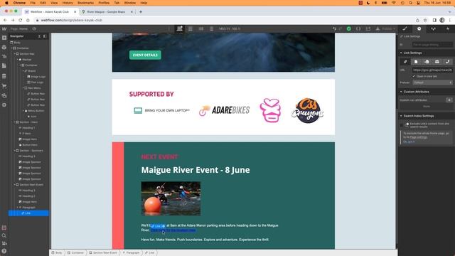 Hyperlinks & Remove Underline & Color From Link In Webflow