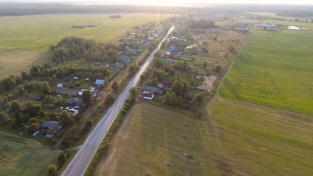 Полёт над деревней Самойлиха. Шатурский район.