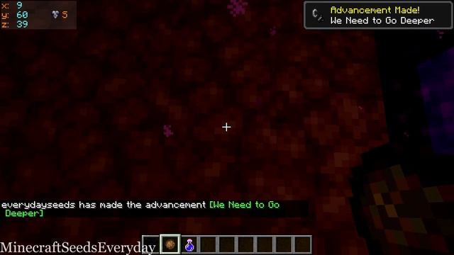 Minecraft Java 1.16.5 Seed: Exposed Mineshaft, Village, And Portal At Spawn That Goes To Bastion