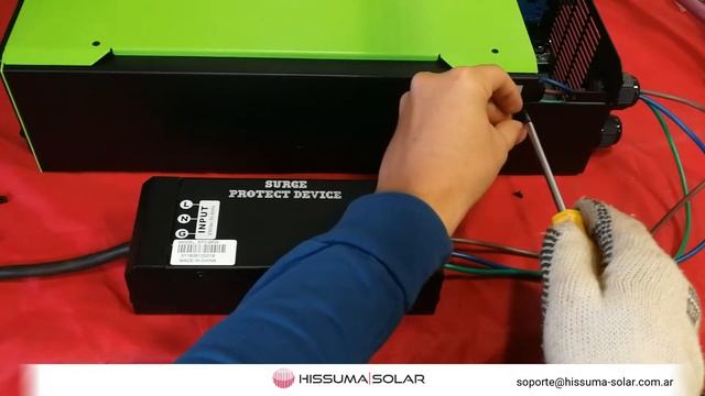 Conexión Del Protector Gaseoso Con El   Inversor Solar Hibrido 5.5 KW HISSUMA SOLAR