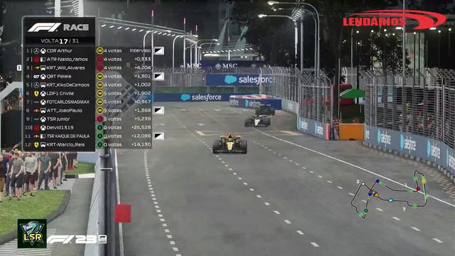 LENDÁRIOS F1 |  TEMPORADA 29 F1 23 GRUPO C GP DE SINGAPURA NARRAÇAO - BRAYAN