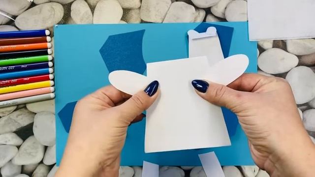 Аппликация Мишка на льдине