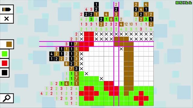Pic-a-Pix Colour - How To Solve Color Picross Puzzles (2/2 - Larger Puzzles)